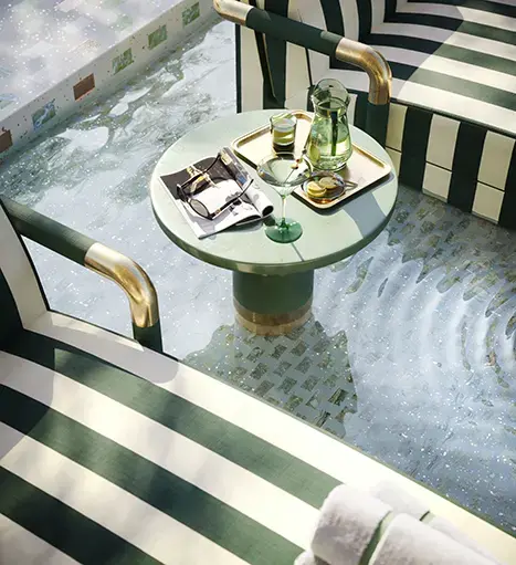 888 Brickell by Dolce&Gabbana Amenities - Gold and Silver Pool